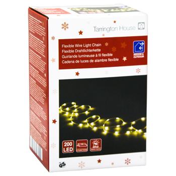 Гирлянда Tarrington House светодиодная теплый белый 200LED 10м - купить, цены на METRO - фото 3