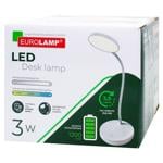 Eurolamp Dimmable LED Desk Lamp with Battery 3W White