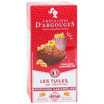 Chevaliers d'Argouges Tuiles in Milk Chocolate with Popcorn Pieces 120g - buy, prices for WINETIME - photo 2