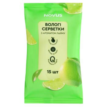 Novus Wet Wipes with Lime Aroma 15pcs