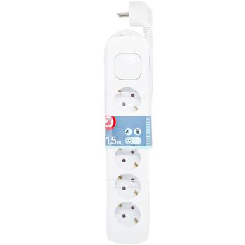 Auchan Extension Cord for 5 Sockets 1.5m