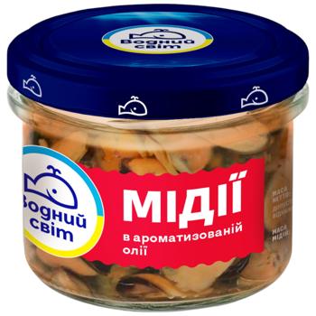 Мидии Водный Світ соленые в ароматном масле 170г - купить, цены на Эпицентр FOOD - фото 1