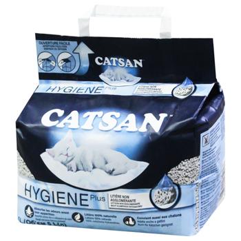 Наповнювач гігієнічний Catsan Hygiene Plus для котів мінеральний 5л 2,6кг - купити, ціни на MasterZoo - фото 1