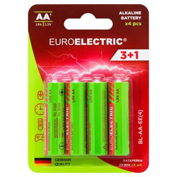Euroelectric Alkaline Batteries AA 1.5V LR6 4pcs - buy, prices for EKO Market - photo 1