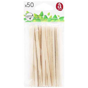 Палички для змішування Actuel дерев'яні 50шт - купити, ціни на Auchan - фото 1