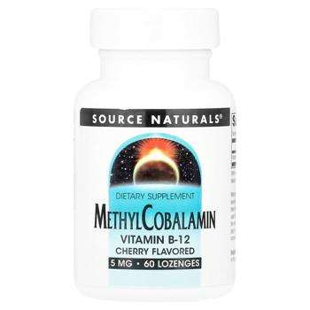 Вітамін В12 Source Naturals зі смаком вишень 5мг 60 льодяників - купити, ціни на Біотус - фото 1