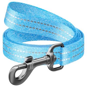 Waudog Re-cotton Reflective Leash 3m/15mm Blue
