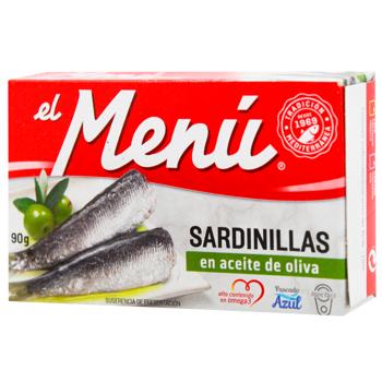 Сардини El Menu середземноморські в оливковій олії 90г
