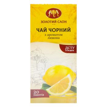 Zolotij Slon Black Tea with Lemon Aroma in Bags 1.3g x 20pcs - buy, prices for Epicentr FOOD - photo 3