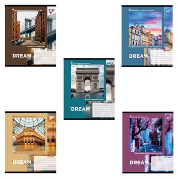Зошит Yes Dream City в клітинку 24 аркуші в асортименті