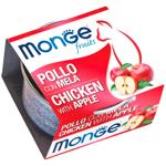 Корм вологий Monge Fruits з куркою та яблуком для котів 80г