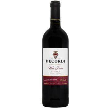 Вино Decordi Vino Rosso червоне сухе 10,5% 0,75л - купити, ціни на Епіцентр FOOD - фото 1