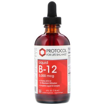 Вітамін В-12, Liquid B-12, Protocol for Life Balance, 5000 мкг, 118 мл - купити, ціни на Біотус - фото 1