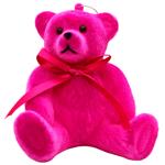 Прикраса ялинкова Bona Di Ведмедик 12см маджента