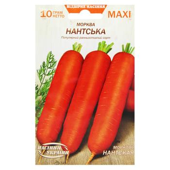 Nasinnia Ukrainy Maxi Nantes Carrot Seeds 10g - buy, prices for MegaMarket - photo 1