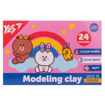 Пластилин Yes Line Friends 24 цвета