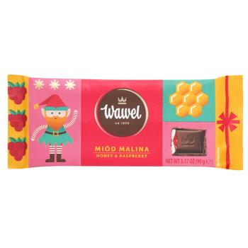 Wawel Milk Chocolate with Raspberry and Milk-Honey Filling 90g