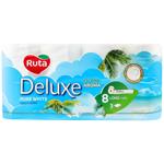 Туалетний папір Ruta Deluxe Pure White 3-шаровий 8шт