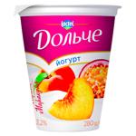 Йогурт Дольче персик-маракуйя 3,2% 280г