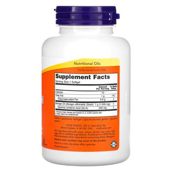 Now Foods Borage Oil 1000mg 120 softgels - buy, prices for Biotus - photo 2