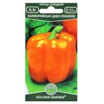 Golden Garden California Orange Miracle Sweet Pepper Seeds 0.3g