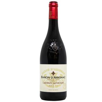 Baron d'Arignac Cabernet Sauvignon Dry Red Wine 13% 0.75l - buy, prices for Za Raz - photo 1