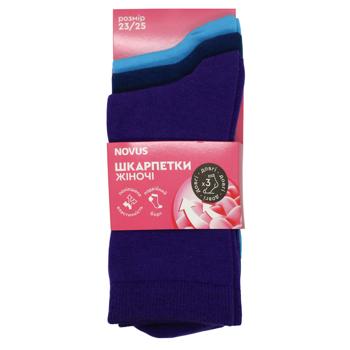 Набор носков женских Novus Волны моря длинные р.23-25 3 пары