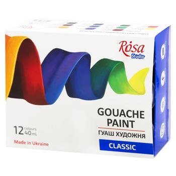 Rosa Studio Gouache Paint Set 12 colors 40ml - buy, prices for ULTRAMARKET - photo 2