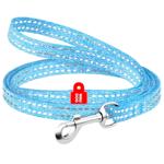 Повідець Waudog Re-cotton бавовняний світловідбивний 2м/10мм блакитний