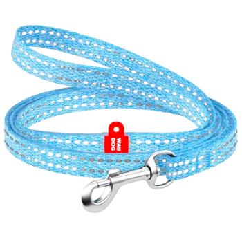 Повідець Waudog Re-cotton бавовняний світловідбивний 2м/10мм блакитний - купити, ціни на MasterZoo - фото 1
