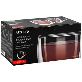 Набір чашок Ardesto з подвійними стінками 2шт 300мл - купити, ціни на За Раз - фото 3