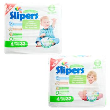 Slipers T-204 Twins 4 Diapers 7-18kg 32pcs - buy, prices for COSMOS - photo 1