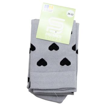 Гольфы Premier Socks детские мелкие сердечки р.20-22 светло-серый - купить, цены на ЕКО Маркет - фото 1
