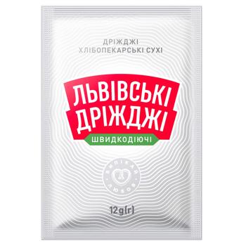 Lvivski Drizhdzhi Dry Bakery Yeast 12g - buy, prices for Auchan - photo 1