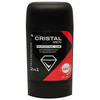 Cristal Men Dry & Protection 2in1 Deodorant Stick 50ml