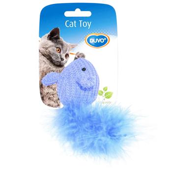 Duvo+ Woolly Mouse with Feathers Toy for Cats 10x6x4cm Color in Assortment - buy, prices for MasterZoo - photo 2