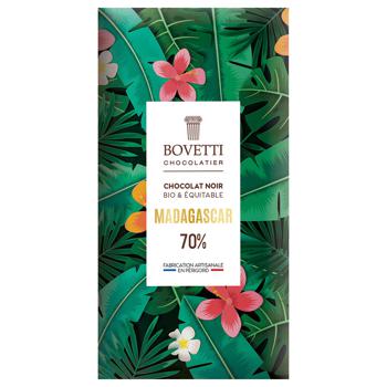 Шоколад чорний Bovetti Мадагаскар органічний 70% 80г