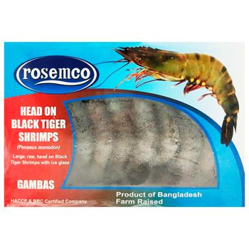 Rosemco Black Tiger Shrimps with Head 16/20 800g - buy, prices for Supermarket "Kharkiv" - photo 2