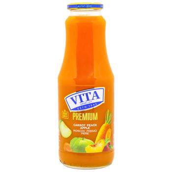 Vita Premium Carrot-Peach-Apple Juice 1l - buy, prices for COSMOS - photo 1