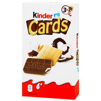 Печенье Kinder Cards 76,8г - купить, цены на Чудо Маркет - фото 1