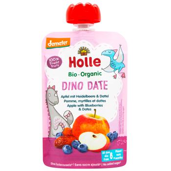 Holle Puree with Apple Blueberry and Dates from 6 months 100g - buy, prices for Za Raz - photo 1