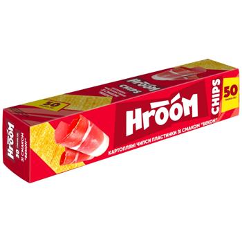 Hroom Bacon Flavored Potato Chips 50g - buy, prices for Vostorg - photo 1