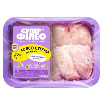 Super Fileo Broiler Chicken Thigh Meat without Skin in Yogurt Marinade 600g