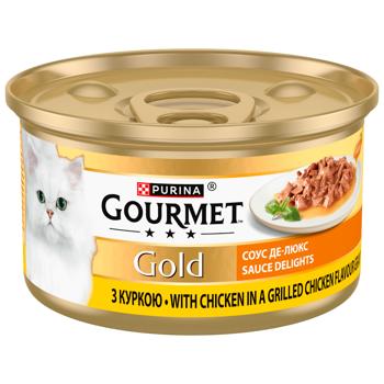 Gourmet Gold Sauce Deluxe Wet Food with Chicken for Cats 85g - buy, prices for NOVUS - photo 1
