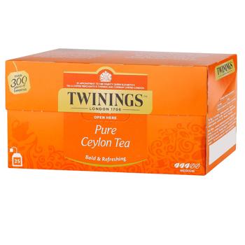 Twinings Pure Ceylon Black Tea 2g*25pcs - buy, prices for COSMOS - photo 1
