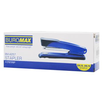 Степлер металлический Buromax до 30л синий - купить, цены на МегаМаркет - фото 1