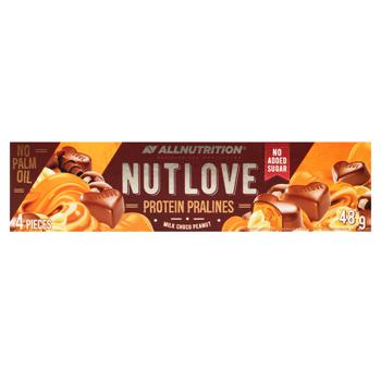 Конфеты AllNutrition Nutlove Протеиновое пралине Молочный шоколад с арахисом 48г - купить, цены на WINETIME - фото 2