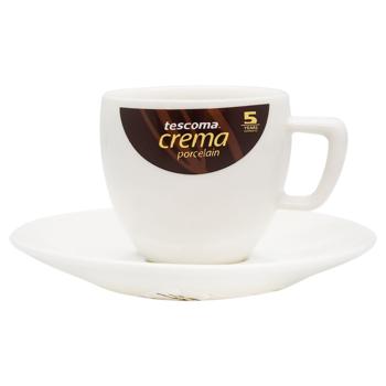 Чашка Tescoma Crema для кава еспресо з блюдцем - купити, ціни на МегаМаркет - фото 1