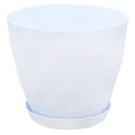 Crystal White-Gray Flower Pot with Stand 0.6l