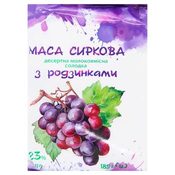 Djivaldis Sweet Milk-Containing Curd Mass with Raisins 23% 185g - buy, prices for EKO Market - photo 1